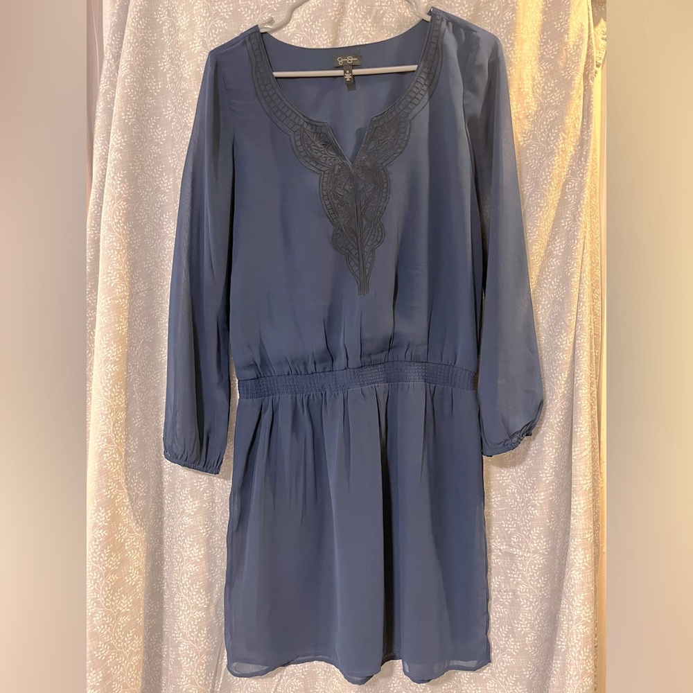Jessica Simpson long sleeve embroidered  dress